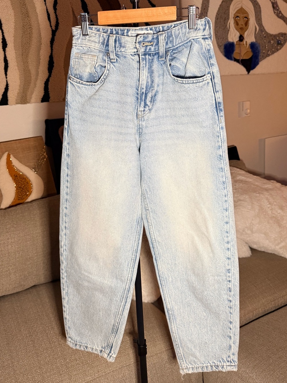 Bershka Light Blue Boyfriend Jeans